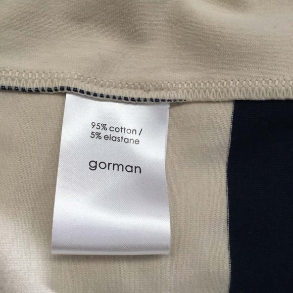 GORMAN Cotton Taylor Swift Navy Cream Parisian Stripe Fit and Flare Midi Dress - Picture 9 of 9